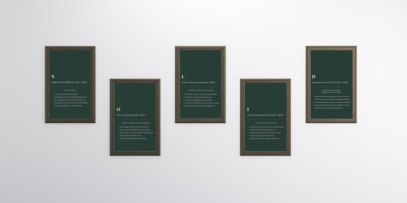 SOLID Principles Poster Set | Clean Code Reference, Software Design Wall Art (PDF) image 7
