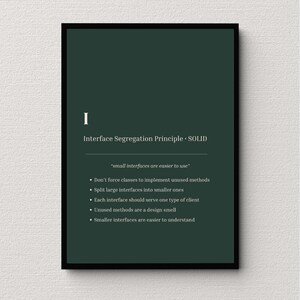 SOLID Principles Poster Set | Clean Code Reference, Software Design Wall Art (PDF) image 4