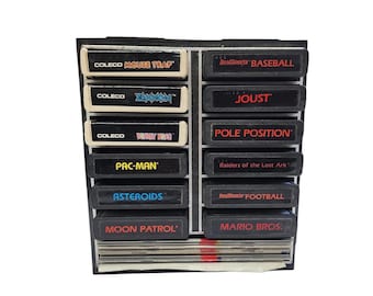 Atari & Coleco Games #1, Assorted Games, Pacman, Asteroids, Mario Bros, Donkey Kong(coleco), Baseball, Raiders of the Lost Ark, Vintage