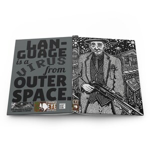 BURROUGHS Writing Journal DISEGNATO A MANO - Quaderno con copertina rigida e copertina opaca Illustrazione di Jared Power