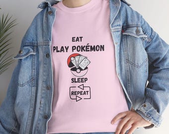 Eat Play Card Games Schlaf Wiederholung Shirt | Sammelkartenspiel T-Shirt | Tcg Spieler Geschenk | Gamer-Shirt | Kartenspiel Life Tee