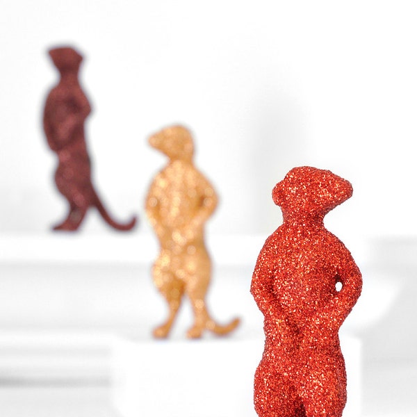 Erdmännchen Safari Herbst Home Dekor in braun rostig rot-Gold-Glitter für Jungen oder Mädchen Dschungel Kinderzimmer Baby Dusche Dekoration Geburtstag oder Hochzeit