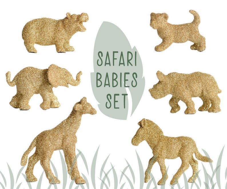 Safari Baby Shower Animal Decorations Elephant Giraffe Lion Etsy