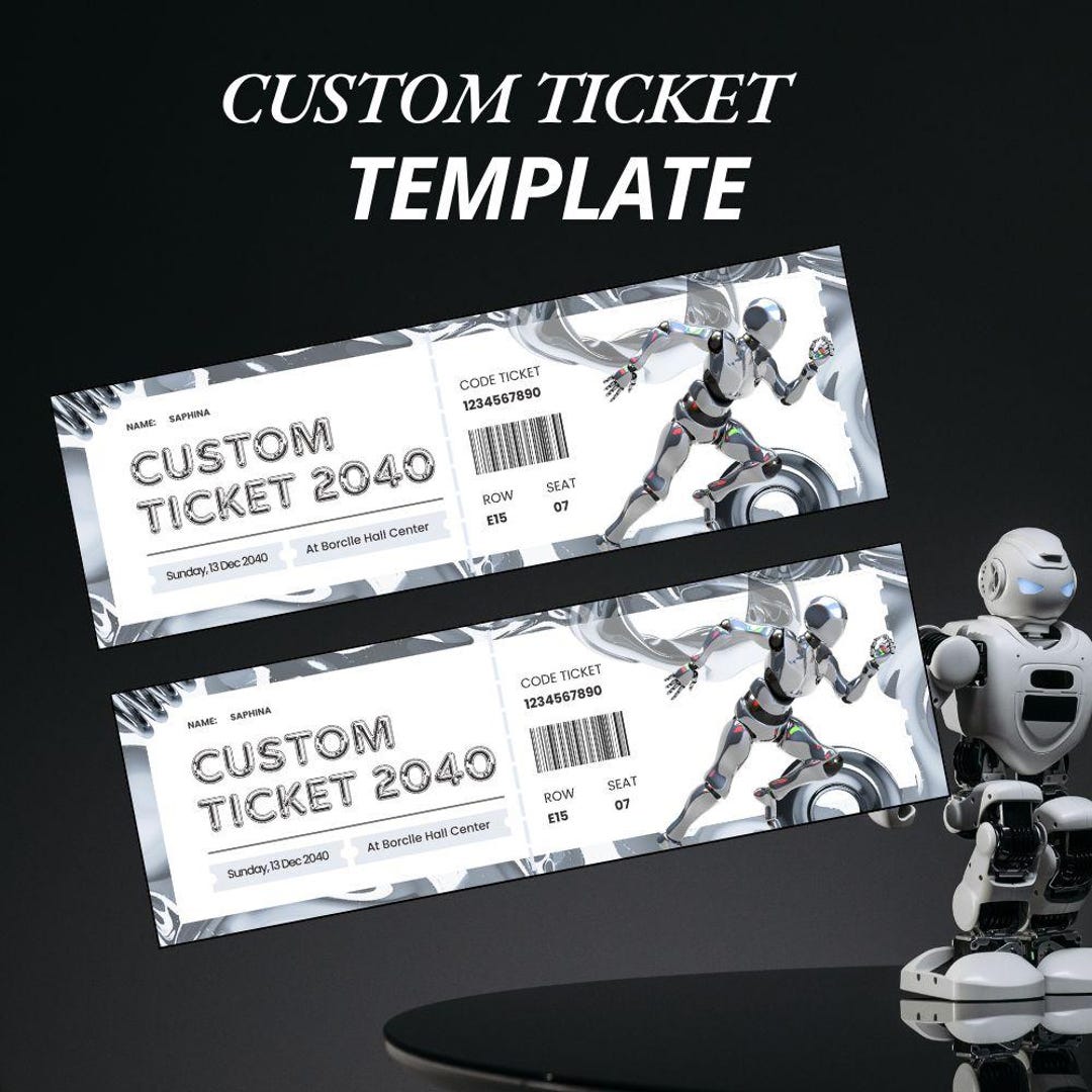 Custom Pass Tickets Custom Ticket Template | Editable Printable Ticket Design | Event Pass ...
