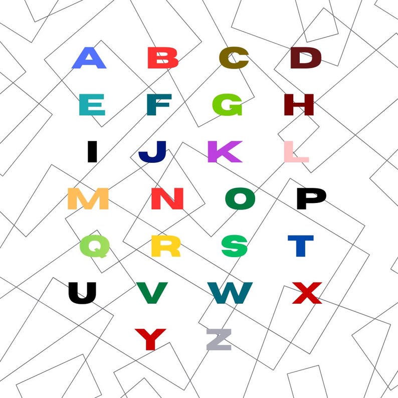 Several Letters Printable Colorful Alphabet Letters in Multiple Color - Etsy