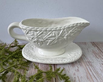 Vintage WCL Gravy Boat With Underplate