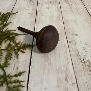 Salvaged Antique Wrought Steel Door Knob Victorian Farmhouse Hardware
