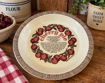 Vintage Royal China Co. Cherry Pie Plate Farmhouse Kitchen