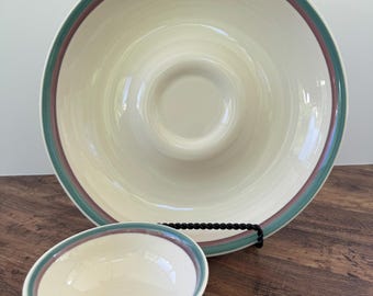 Pfaltzgraff Juniper Chip 'n Dip Serving Bowl And Plate Set