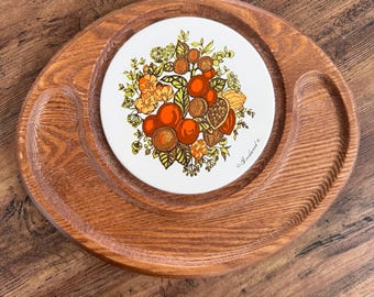 Vintage 1970s Greenwood Charcuterie Board Cheese Board