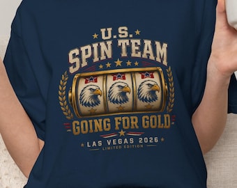 Amerikanska spinnlaget siktar på guld | Retro kasinospel-tröja (begränsad upplaga)