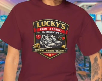 Löparklubbströja: Vintage Casino Humor (Spelautomatgrafik)
