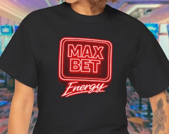 Max Bet Energy-tröja: Neon Casino-stil (unisexstorlekar)