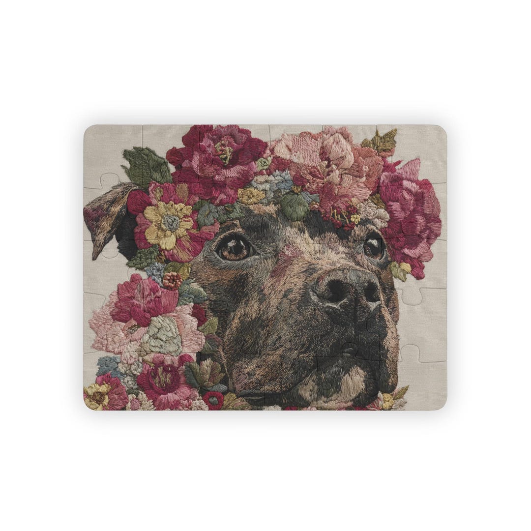 Pitbull Floral Kids' Puzzle 30-piece Indoor Activity for Children ...