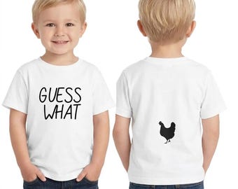 Guess What Chicken Butt Toddler Shirt Funny Kids Chicken Butt Shirt Farm Birthday Outfit Kids Chicken Shirt Farm Kid Gift Boys Girls Tee