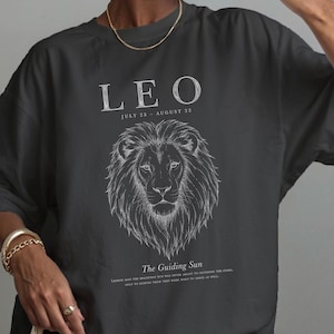Leo Zodiac Shirt, Vintage Lion Astrology Tee, Comfort Colors 1717 Horoscope T-Shirt Bild 2