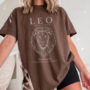 Leo Zodiac Shirt, Vintage Lion Astrology Tee, Comfort Colors 1717 Horoscope T-Shirt Bild 11