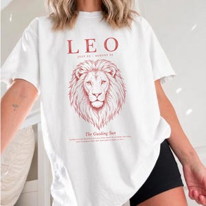 Leo Zodiac Shirt, Vintage Lion Astrology Tee, Comfort Colors 1717 Horoscope T-Shirt Bild 6