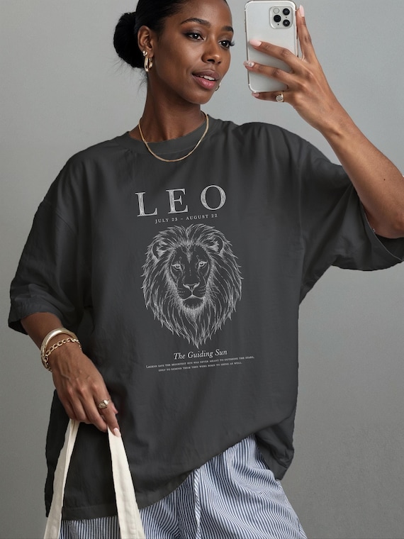 Leo Zodiac Shirt, Vintage Lion Astrology Tee, Comfort Colors 1717 Horoscope T-Shirt