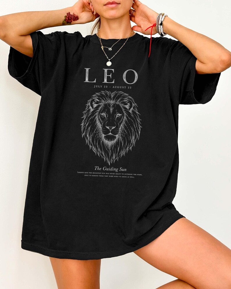 Leo Zodiac Shirt, Vintage Lion Astrology Tee, Comfort Colors 1717 Horoscope T-Shirt Bild 8
