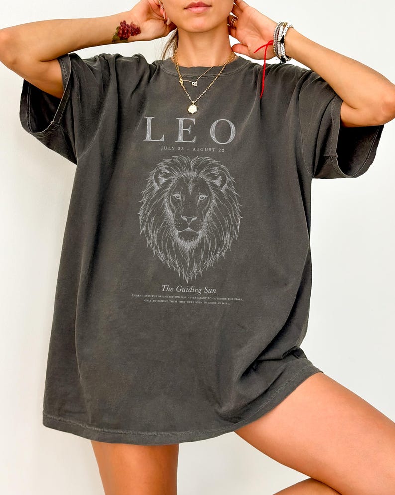 Leo Zodiac Shirt, Vintage Lion Astrology Tee, Comfort Colors 1717 Horoscope T-Shirt Bild 12