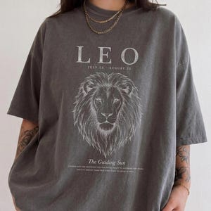 Leo Zodiac Shirt, Vintage Lion Astrology Tee, Comfort Colors 1717 Horoscope T-Shirt Bild 5
