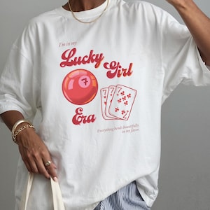 Lucky Girl Era T-Shirt, 777 Graphic Tee, Casino Shirt, Unisex Cotton Comfort Colors