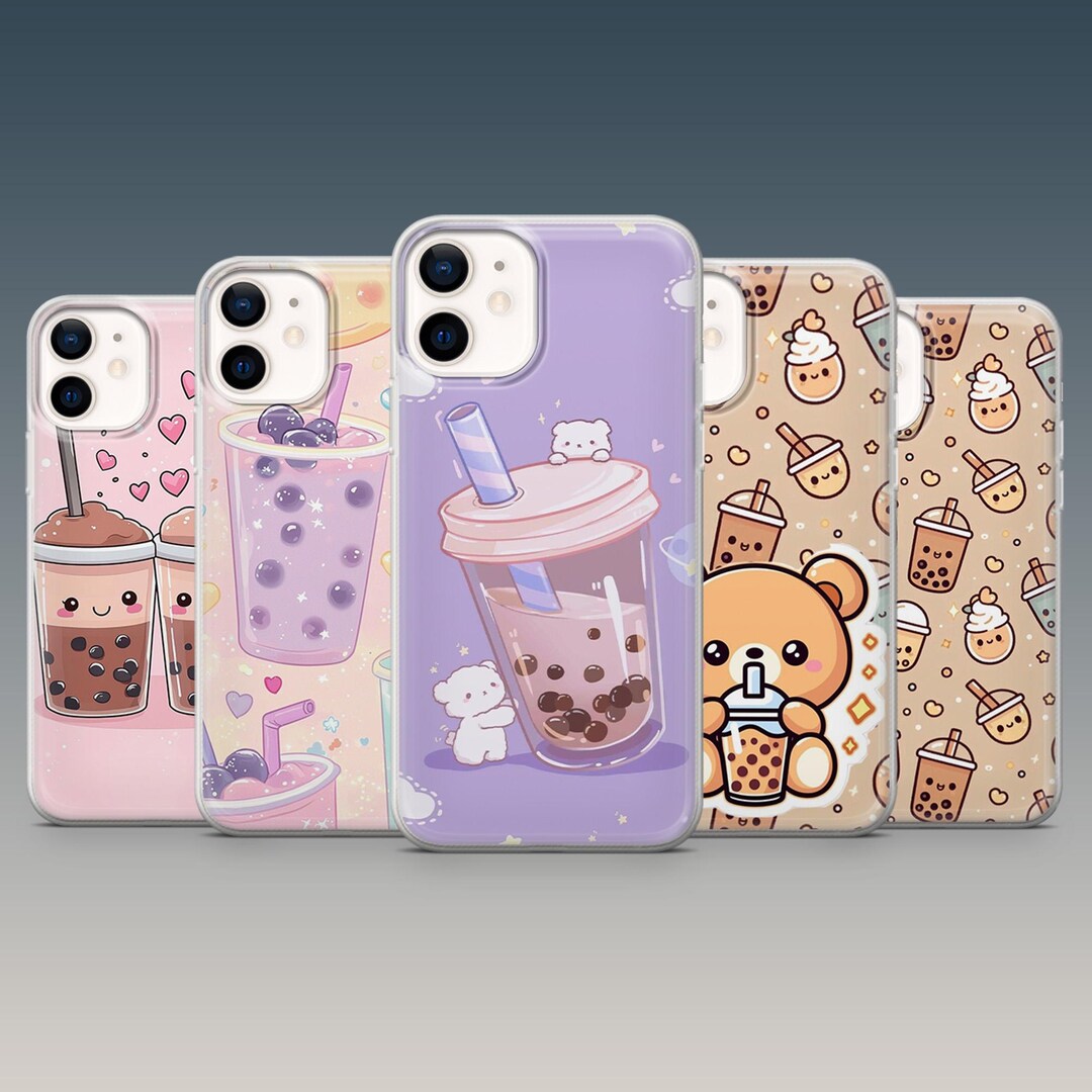 Boba Tea Phone Case Café Culture Cover for iPhone 17, 17pro, 16e, 15 ...