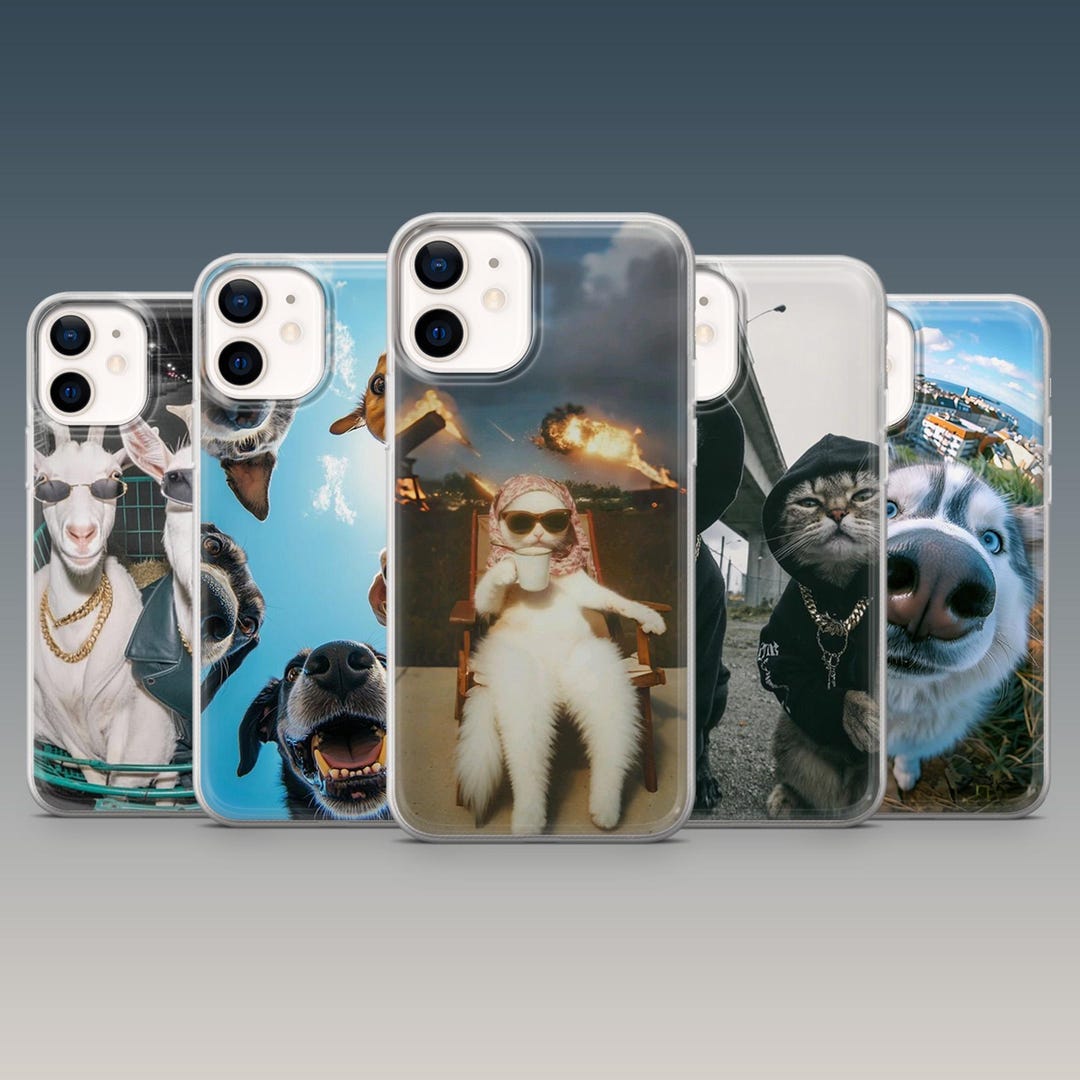 Meme Animal Phone Case Funny Art Animal Humor Cover for iPhone 17 ...