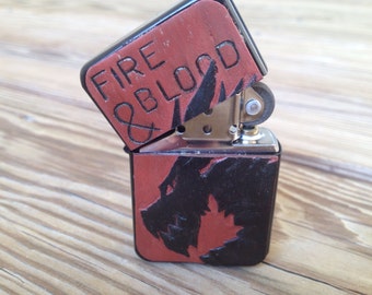 Hand-Carved Dragon "Fire and Blood' wind-proof Lighter of House Targaryen