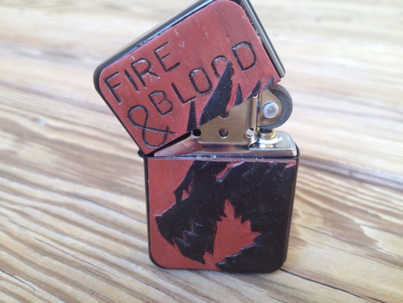 Hand-Carved Dragon "Fire and Blood' wind-proof Lighter of House Targaryen