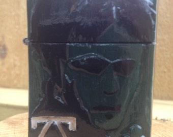 Boondock Saints style wind-proof stainless steel lighter "Aequitas"