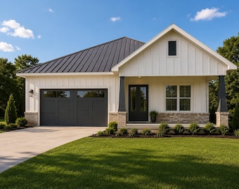 Modern Farmhouse House Plan | 4 Bedroom 2.5 Bath Single Story Home | 2,485 SF Floor Plan
