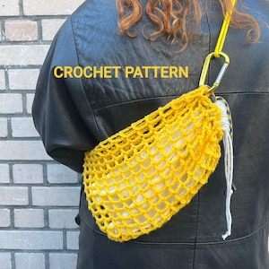 Modello scritto con immagini di borse a tracolla all'uncinetto fatte a mano / design di borse a rete disordinate da scaricare immediatamente, anche per principianti - INGLESE