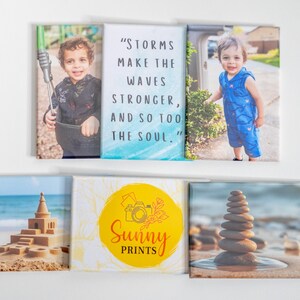 Custom Photo Magnets | 2x3 Inch Personalized Rectangle Fridge Button Magnet (Set of 6)