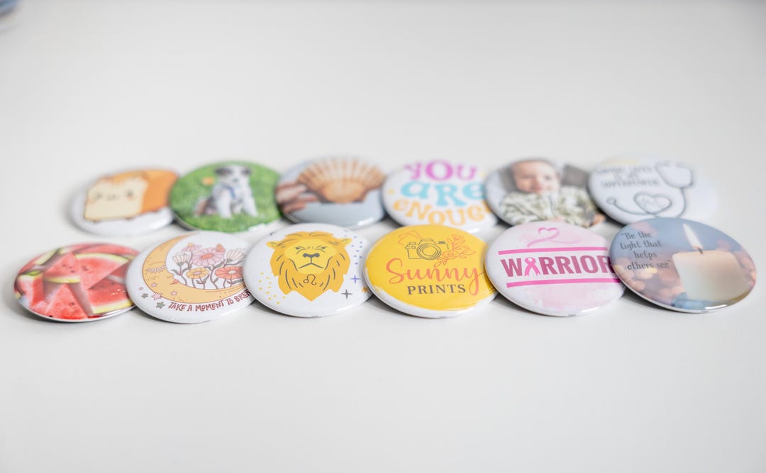 2 Inch Button Pin Custom Photo Button Pins | 2-inch Round Pins, Personalized Keepsake ...
