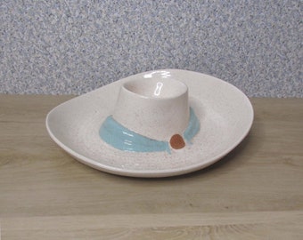 Vintage sombrero-chip- en dipschaal - gespikkelde keramische serveerschaal voor Taco Tuesday en Cinco De Mayo