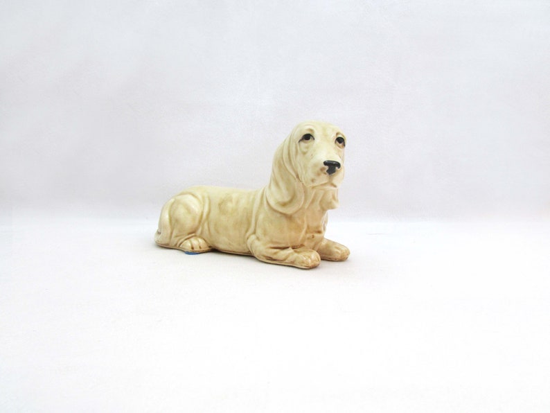 Vintage Decorama Ceramic Basset Hound Dog Sweet Face and Eyes Japan image 1