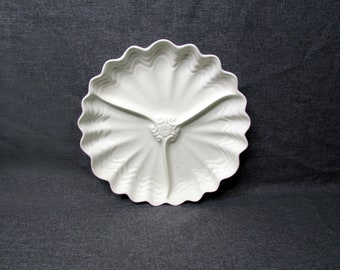 Vintage Maddux of California Divided Shell Platter White Art Pottery USA