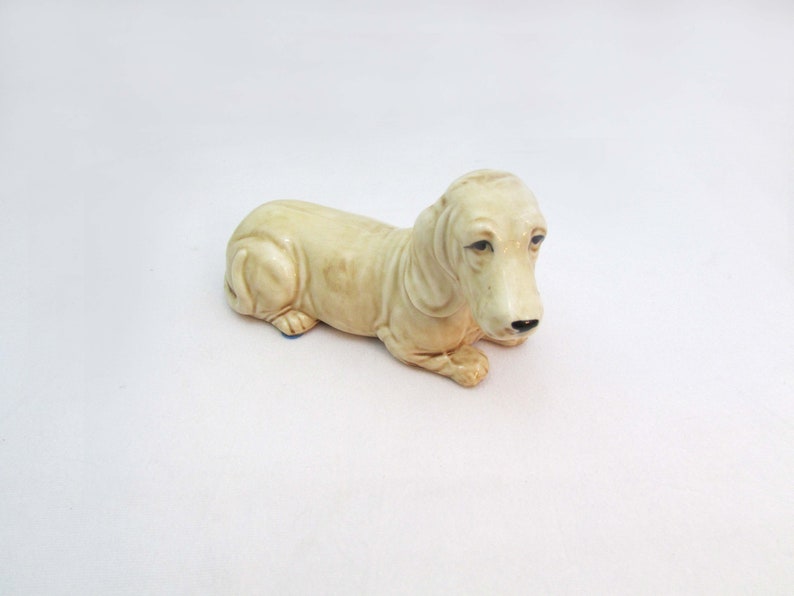 Vintage Decorama Ceramic Basset Hound Dog Sweet Face and Eyes Japan image 2