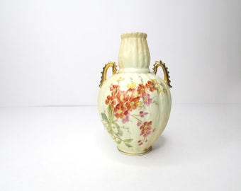 Antik Straus Rudolstadt Krone RW Germany Gourd Vase Anfang der 1900er Jahre Schönes viktorianisches Stück