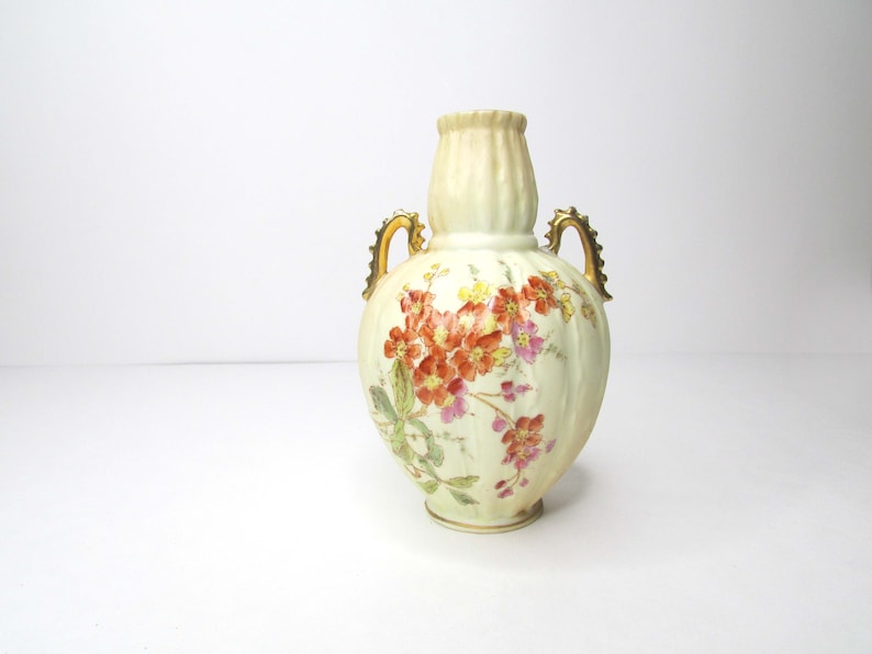 Antique Straus Rudolstadt Crown RW Germany Gourd Vase Early 1900's Beautiful Victorian Piece image 1