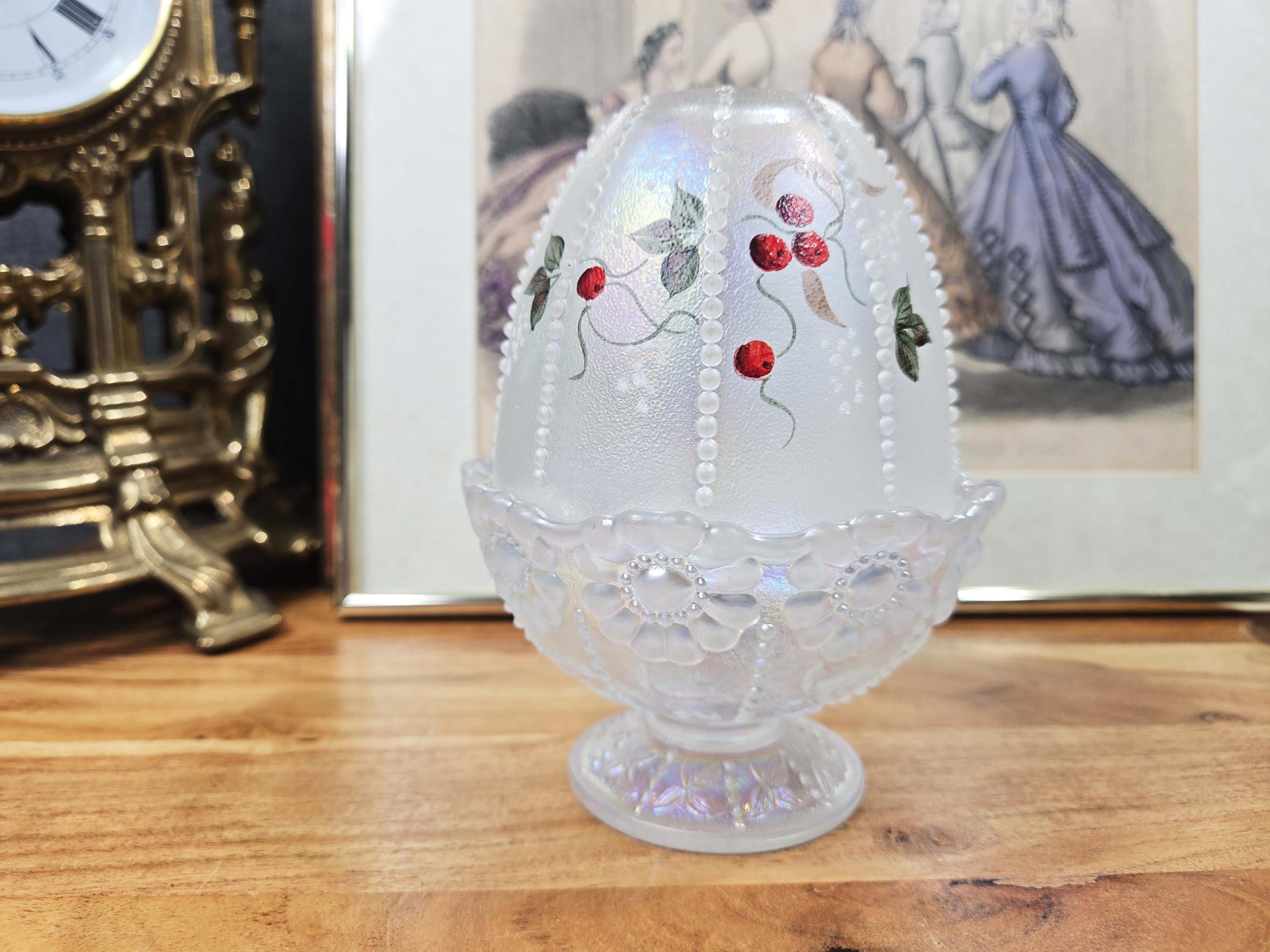 Fenton Hand Painted Fairy Lamp - Etsy