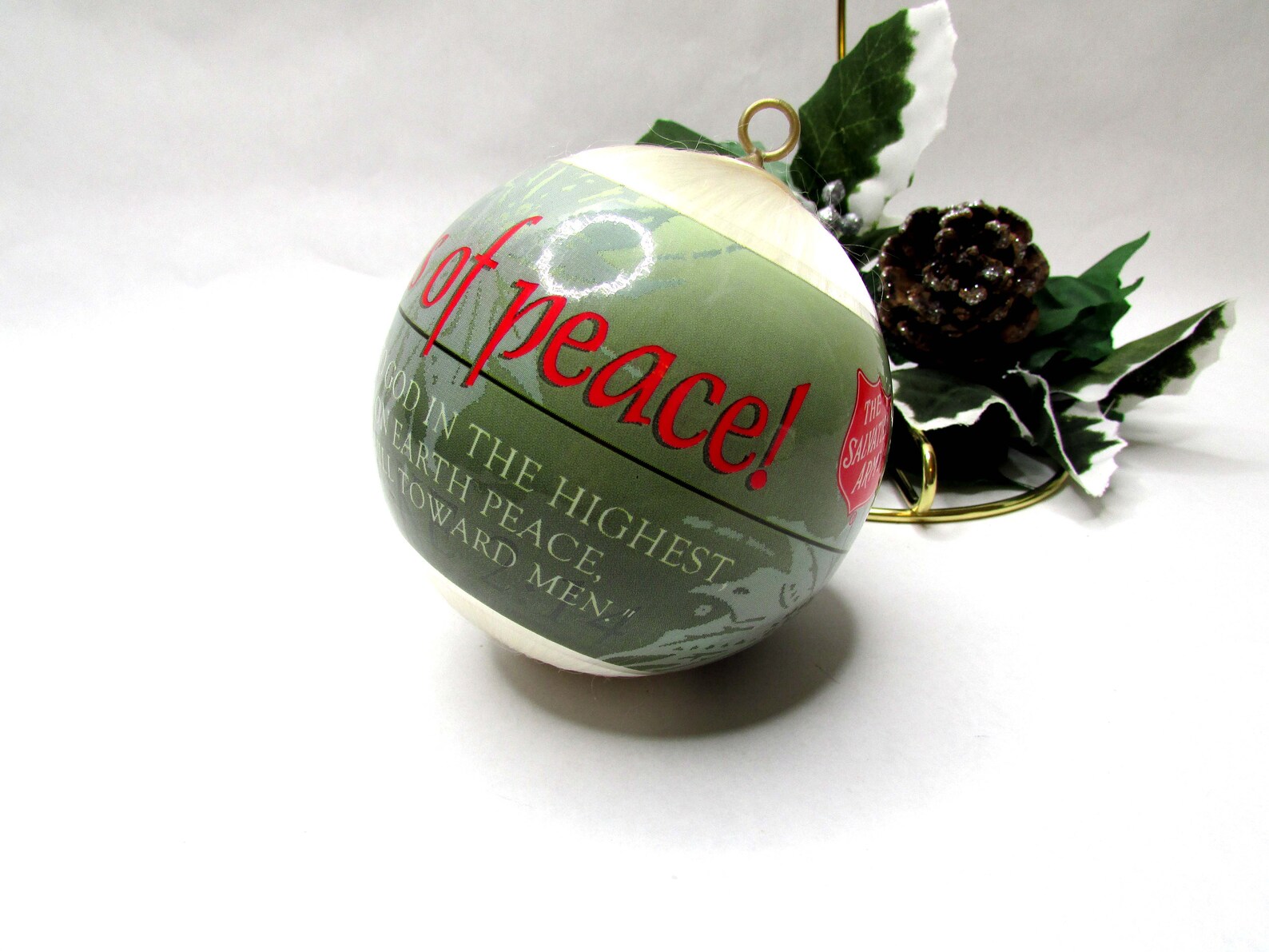 Vintage Salvation Army Christmas Ornament Silk Wrapped Etsy