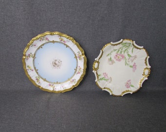 Beautiful Antique Tressemanes Vogt Coiffe et Cie or Biarritz S.W. & Co. Laviolette  Limoges France Gold Trimmed Ornate Plates Your Choice