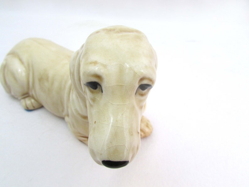 Vintage Decorama Ceramic Basset Hound Dog Sweet Face and Eyes Japan image 6