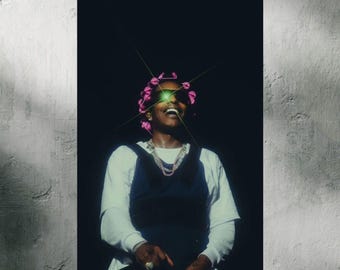 Asap Rocky Poster, Rapper Vintage Photography Fine Art, Museum Grade Wall Art, Black and White