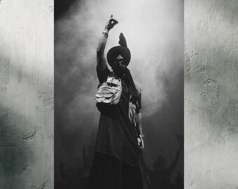 Póster de Diljit Dosanjh, fotografía vintage de artista punjabi, arte mural de calidad museística, en blanco y negro, póster de Toronto