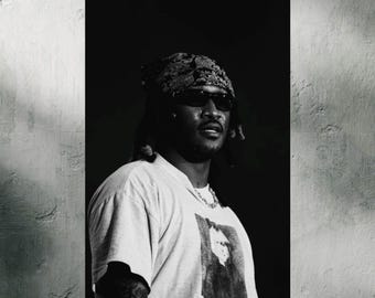 Future Poster, Rapper Vintage Photography Fine Art, Museum Grade Wall Art, Black and White