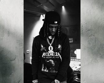 King Von Poster, Chicago Rapper Vintage Photography Fine Art, Museum Grade Wall Art, Black and White, Motivational Poster